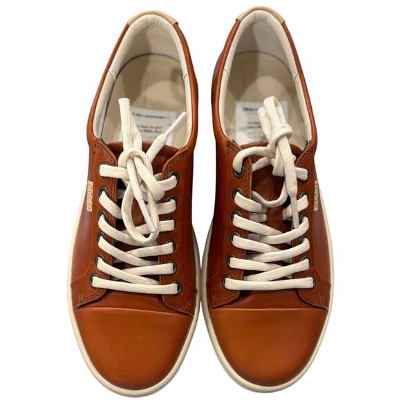 ECCO Women's Soft 7 Tie Fashion Sneaker Cognac 4-4.5 - Picture 2 of 9